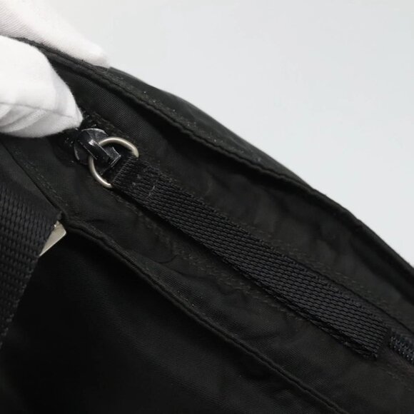 PRADA Shoulder Bag Nylon Black Silver Auth 132150 - Picture 10 of 16